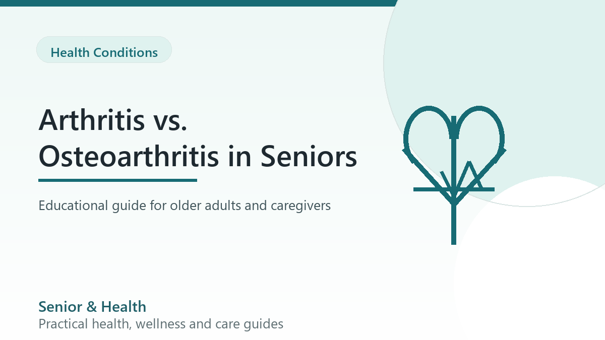 Editorial illustration for arthritis and osteoarthritis in seniors