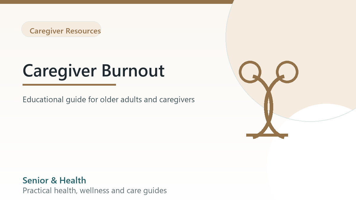 Editorial illustration for caregiver burnout symptoms and recovery support