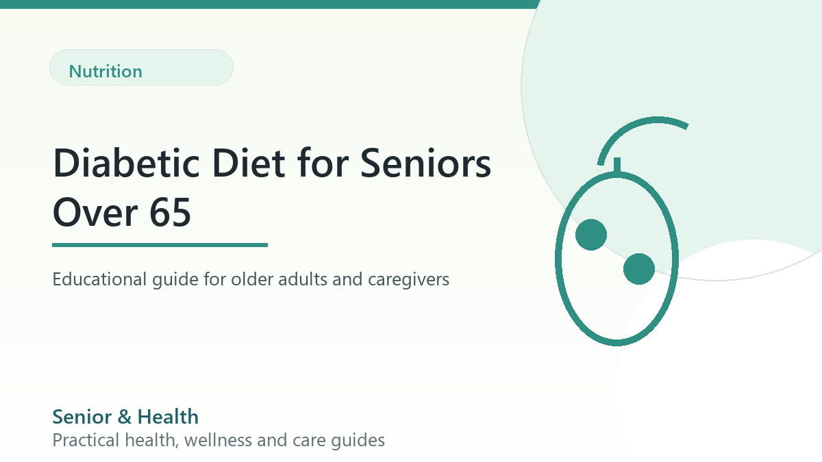 Editorial illustration for diabetic diet planning for seniors over 65