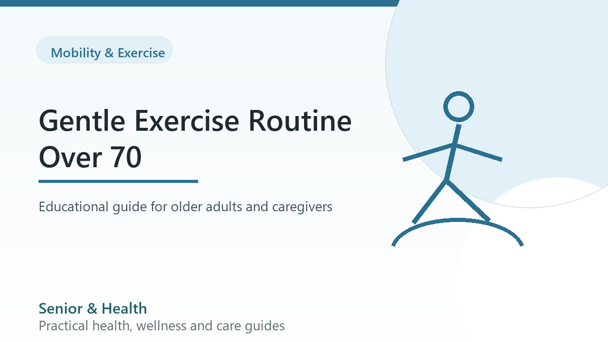 Editorial illustration for gentle exercise routine for adults over 70